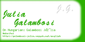 julia galambosi business card